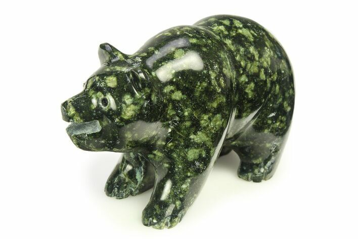 Realistic Polished Serpentine Stone Bear - Oklahoma #308419